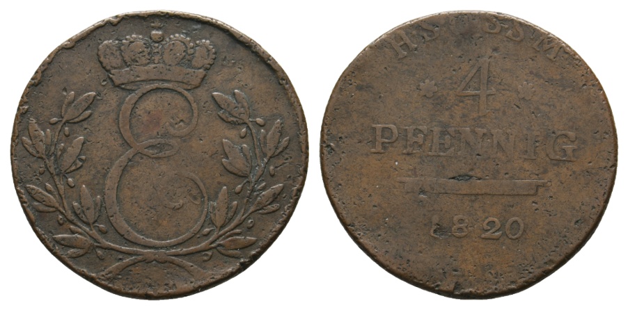  Altdeutschland; Kleinmünze 1820   