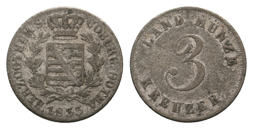  Altdeutschland; Sachsen- Coburg- Gotha; Kleinmünze 1833   
