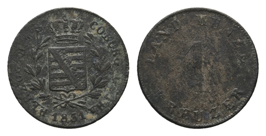  Altdeutschland; Sachsen- Coburg- Gotha; Kleinmünze 1831   