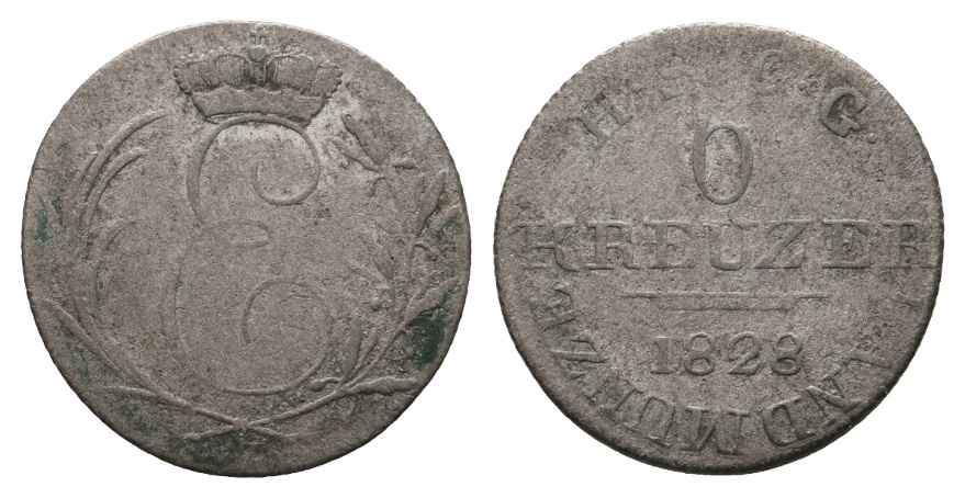  Altdeutschland; Sachsen- Coburg- Gotha; Kleinmünze 1828   