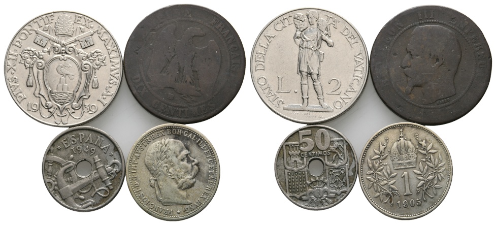  Ausland; Lot Kleinmünzen (4 Stück)   