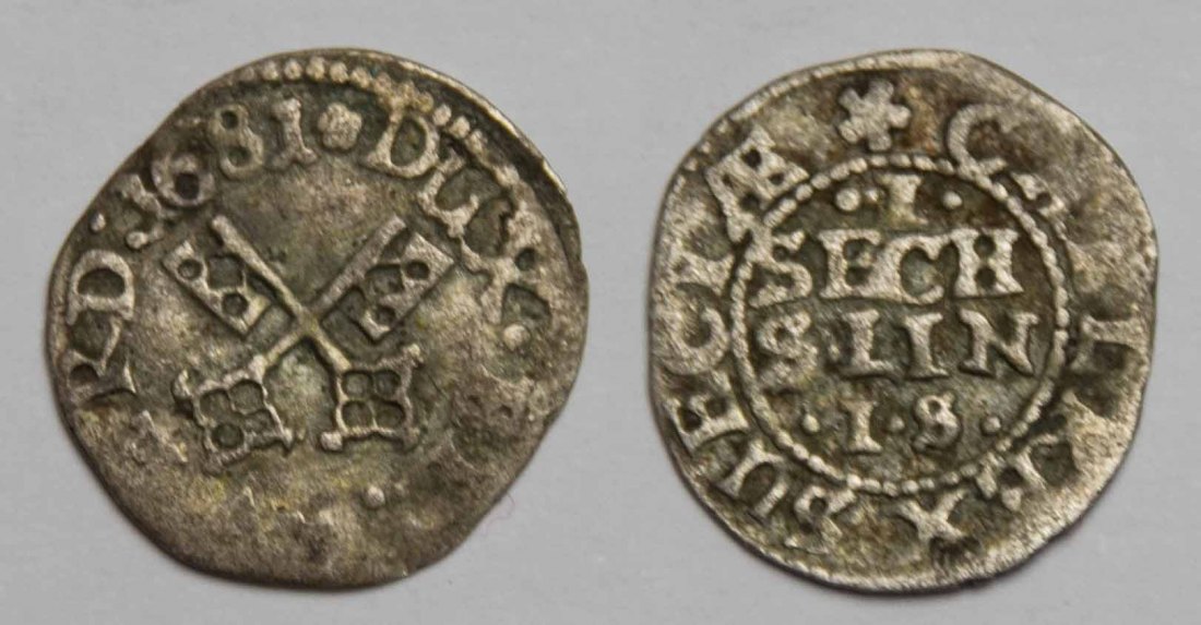  Bremen und Verden 1 Sechsling 1681 IS Karl XI. 1660-1697 ss   