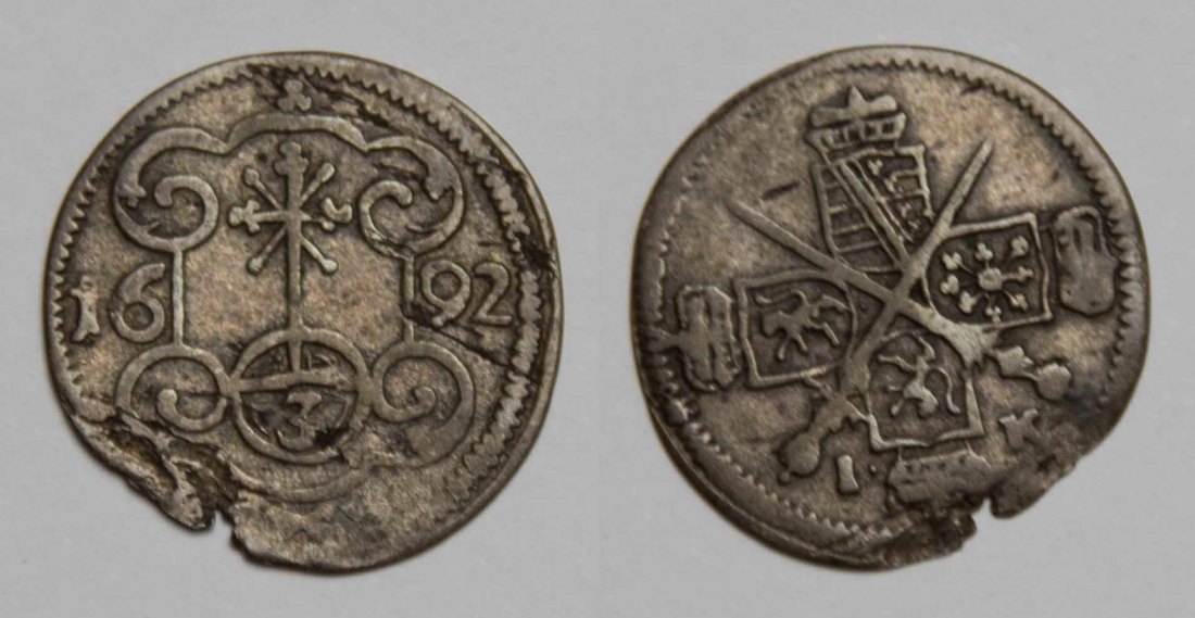 Sachsen-Albertinische Linie Dreier 1692 Johann Georg IV: 1691-1694 s-ss   