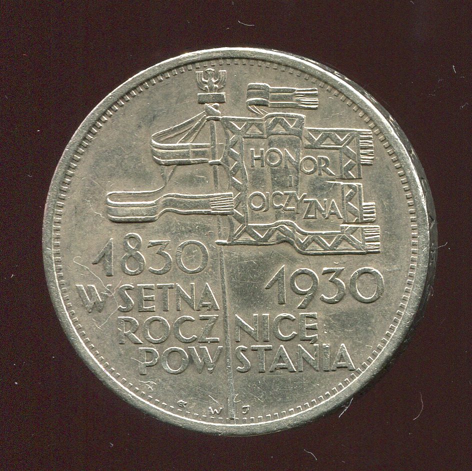 Polen 5 Zlt. Standarte Silbermünze von 1930
