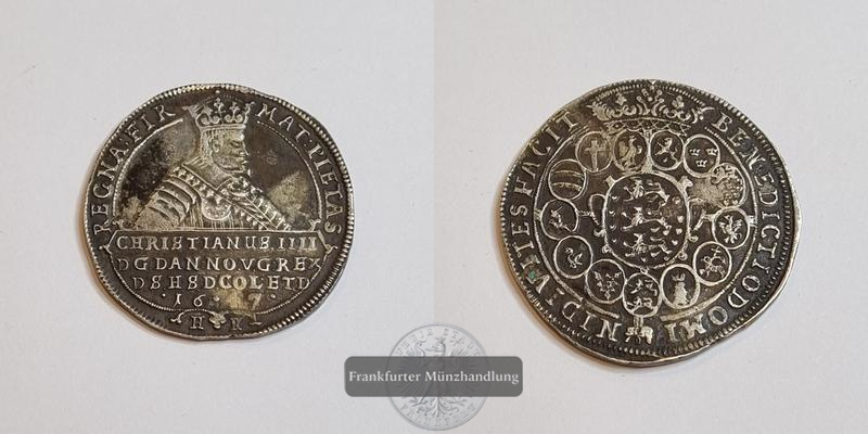  Dänemark 1 Speciedaler 1647 Christian IV FM-Frankfurt Feinsilber: 24,85g   