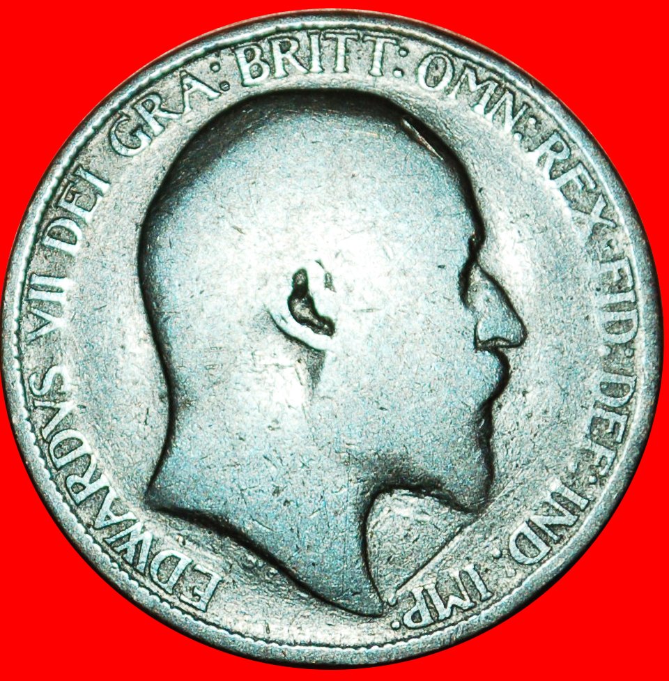  Ⰿ MISTRESS OF SEAS: GREAT BRITAIN ★ HALF PENNY 1907! EDWARD VII (1902-1910) LOW START ★ NO RESERVE!   