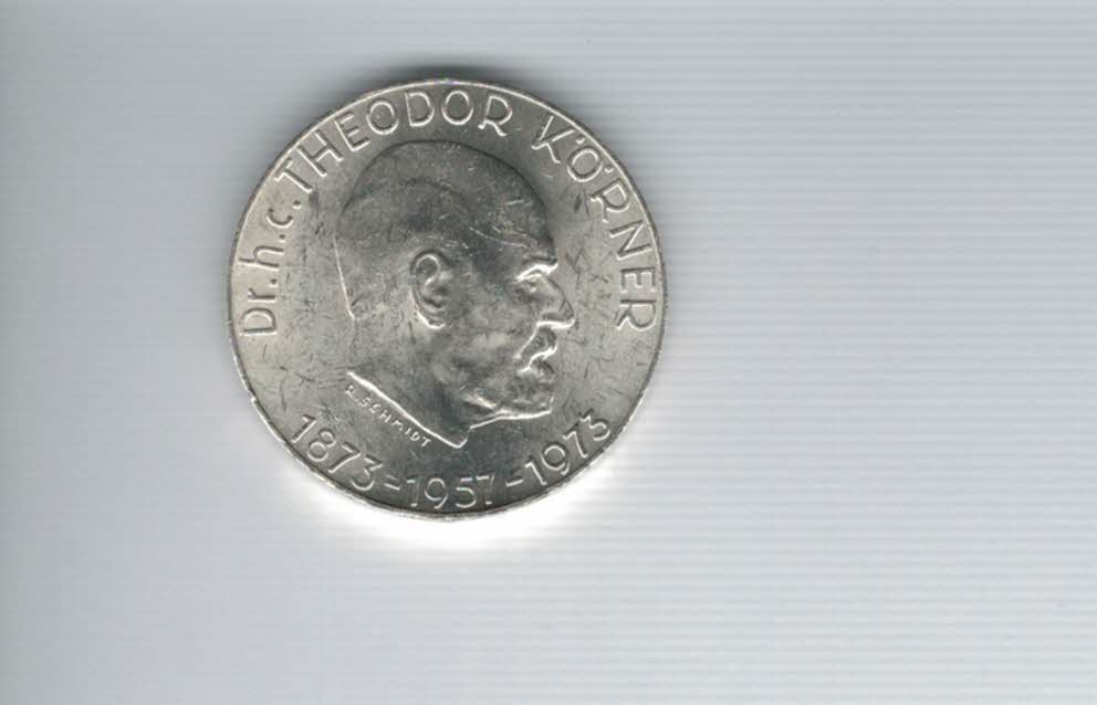  50 Schilling 1973 Theodor Körner 2. Republik Ag 18g fein Österreich Spittalgold9800 (4584/15)   