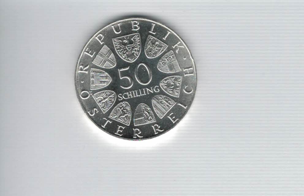  50 Schilling 1974 Gartenschau in Wien Ag/12,8g fein Österreich Spittalgold9800 (4504/1)   