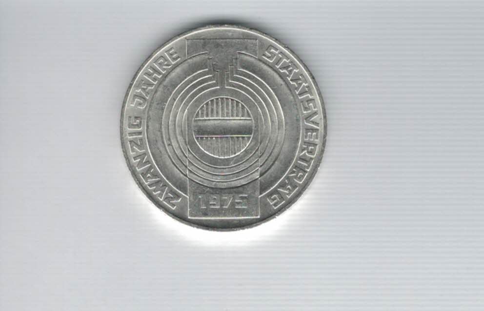  100 Schilling 1975 20 Jahre Staatsvertrag 15,36g fein silber Österreich 2. Republik (01914/3)   
