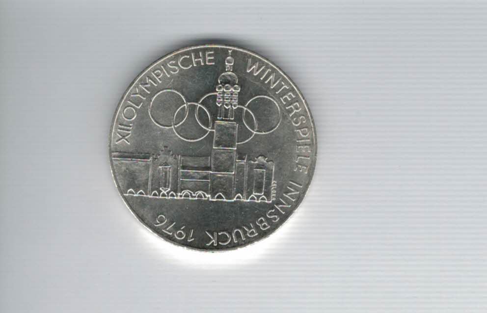  100 Schilling 1976 Winterolympiade Innsbruck Stadtturm Wien 15,36g fein silber Österreich (01914/5)   