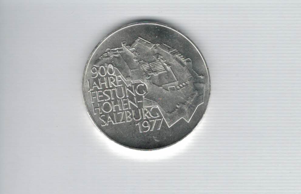 100 Schilling 1977 900 Jahre Festung Hohensalzburg silber/15,36g fein Österreich 2.Rep (01914/15)   