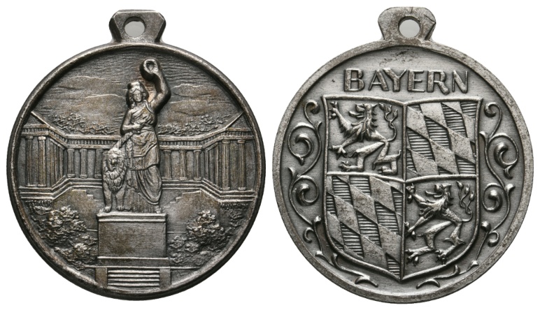  Medaille; Bayern; unedel; gehenkelt; 18,50 g; Ø 38,8 mm   