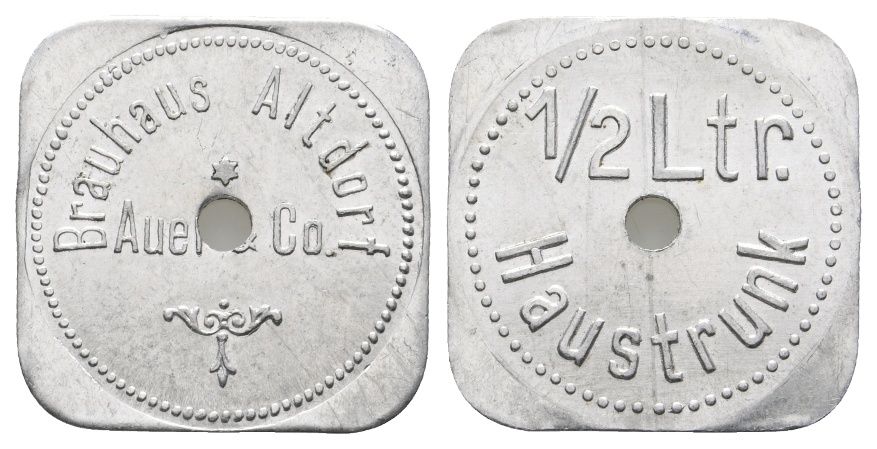  Bayern, Altdorf, Brauhaus Auer & Co., Biermarke; Menzel 297.1   