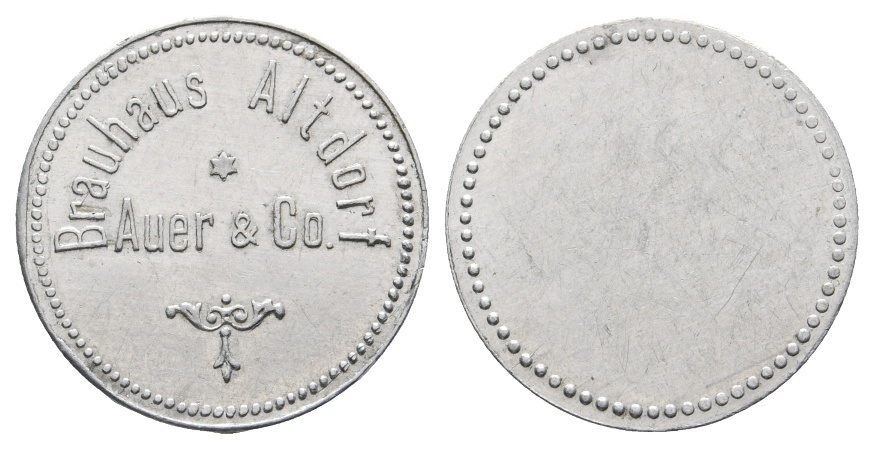  Bayern, Altdorf, Brauhaus Auer & Co., Marke; Menzel 297.4   