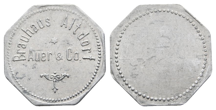  Bayern, Altdorf, Brauhaus Auer & Co., Marke; Menzel 297.5   