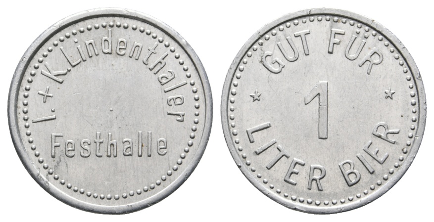  Bayern, Altdorf, I.+K.Lindenthaler Festhalle, Biermarke; Menzel 299   