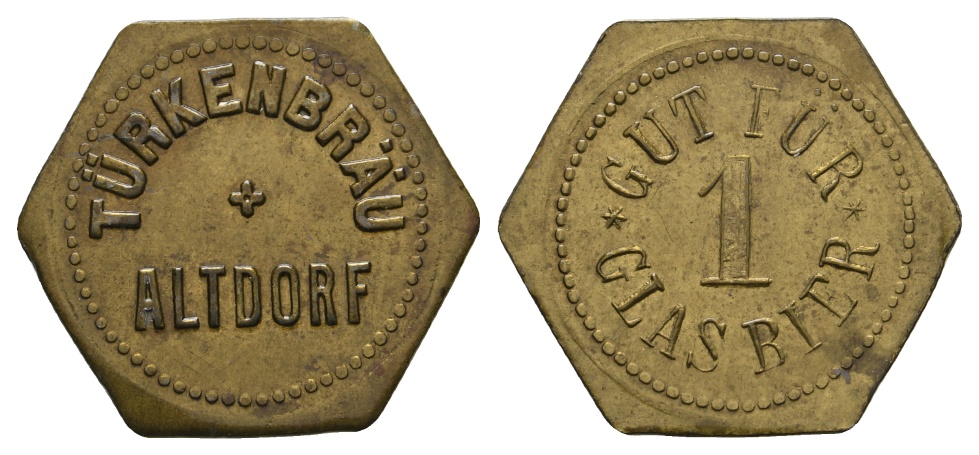  Bayern, ALTDORF, TÜRKENBRÄU, Biermarke; Menzel 301   