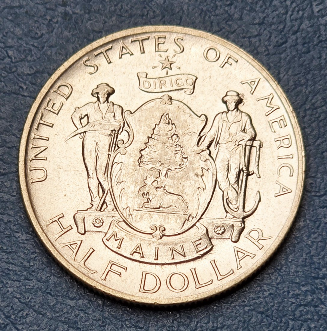  Half Dollar Commemorativ USA Sondermünze Maine 1920   