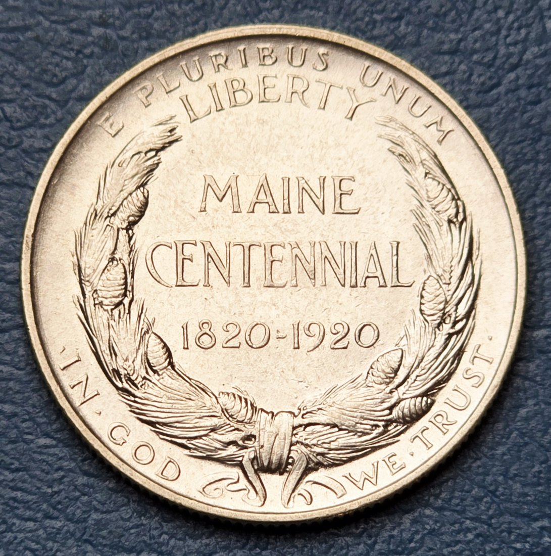  Half Dollar Commemorativ USA Sondermünze Maine 1920   