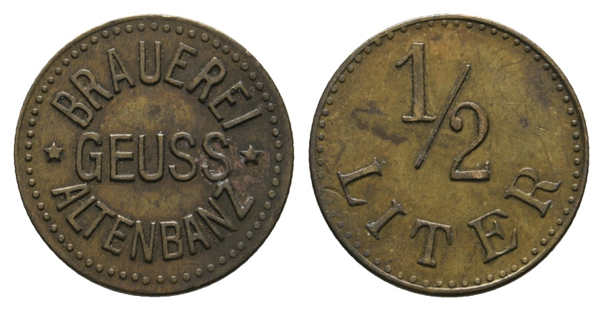  Bayern, Altenbanz, Brauerei Geuss, Biermarke; Menzel -   