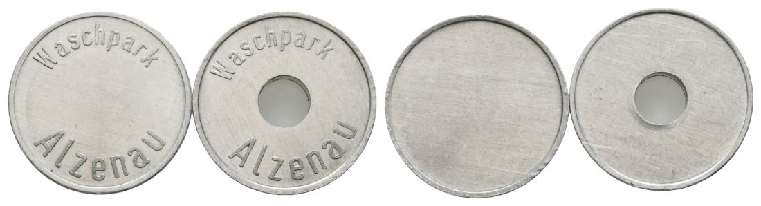  Bayern, Alzenau, Waschpark, Marken (2 Stück); Menzel -   