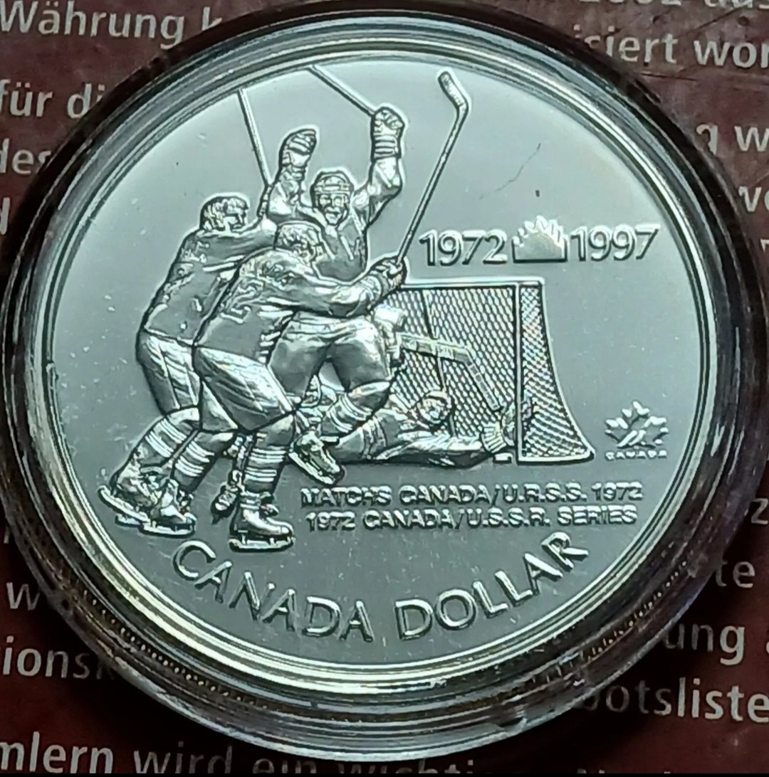  Kanada Dollar 1997 Elisabeth II. - 25 Jahre Sieg Stanley-Cup PP (gekapselt)   