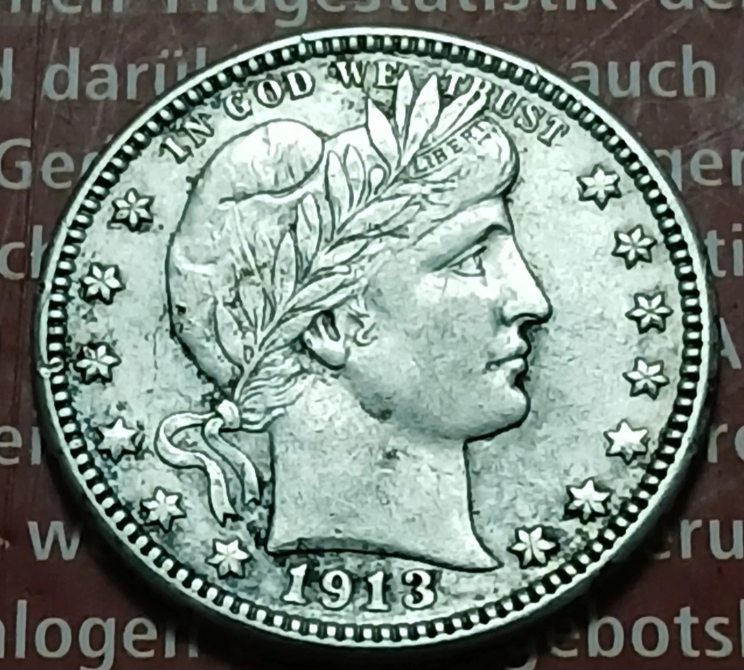  USA Barber Quarter Dollar 1913 TOP Erhaltung   