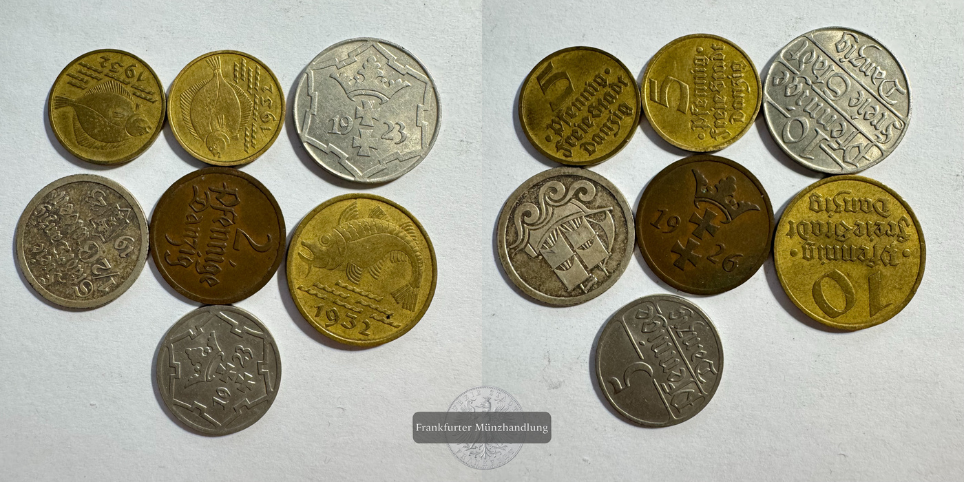  Polen Danzig Notgeld FM-Frankfurt Div. Materialien: 18,42g   