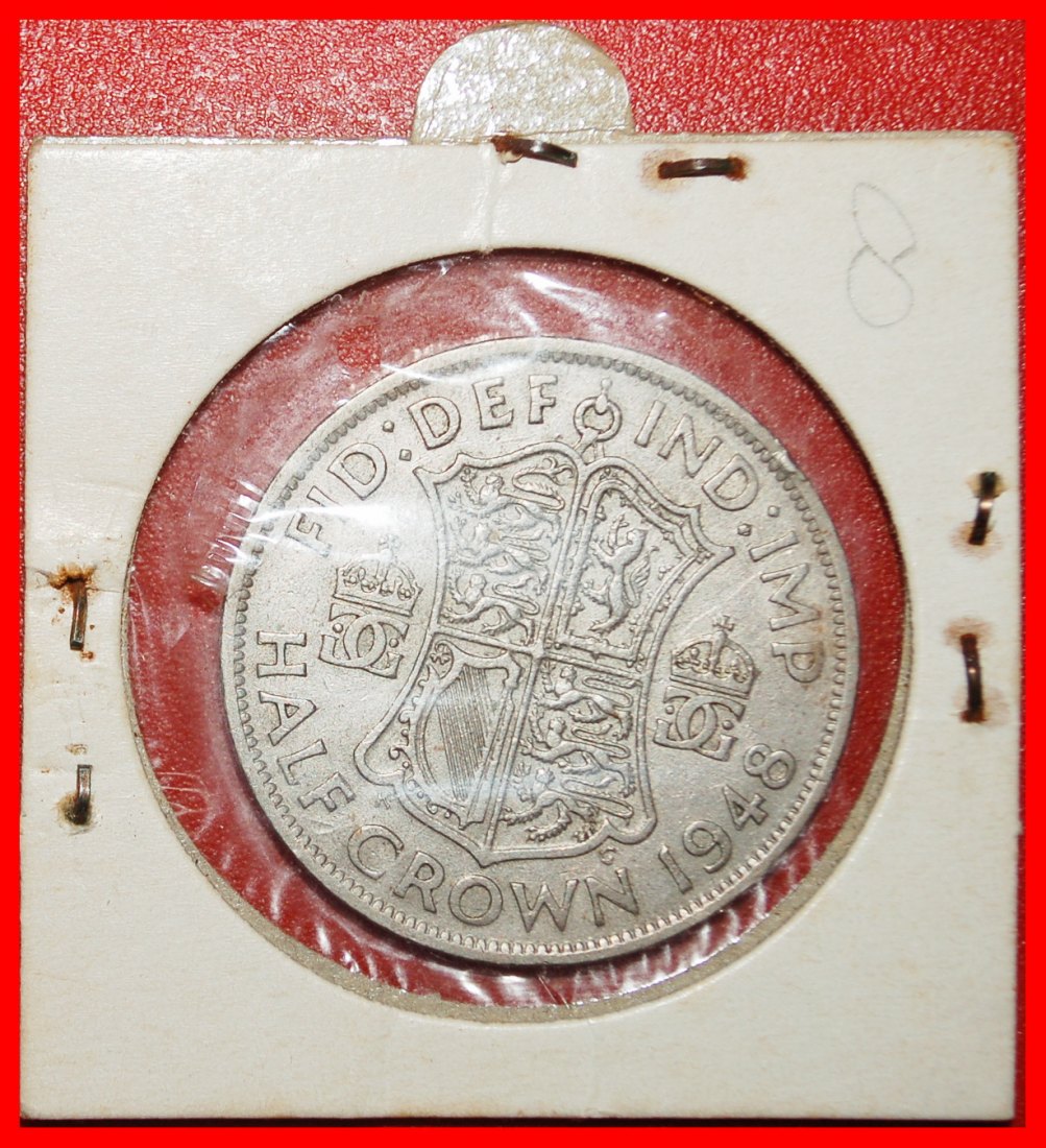  Ⰿ WITH INDIA (1947-1948): GREAT BRITAIN★HALF CROWN 1948! GEORGE VI 1937-1952★LOW START ★ NO RESERVE!   