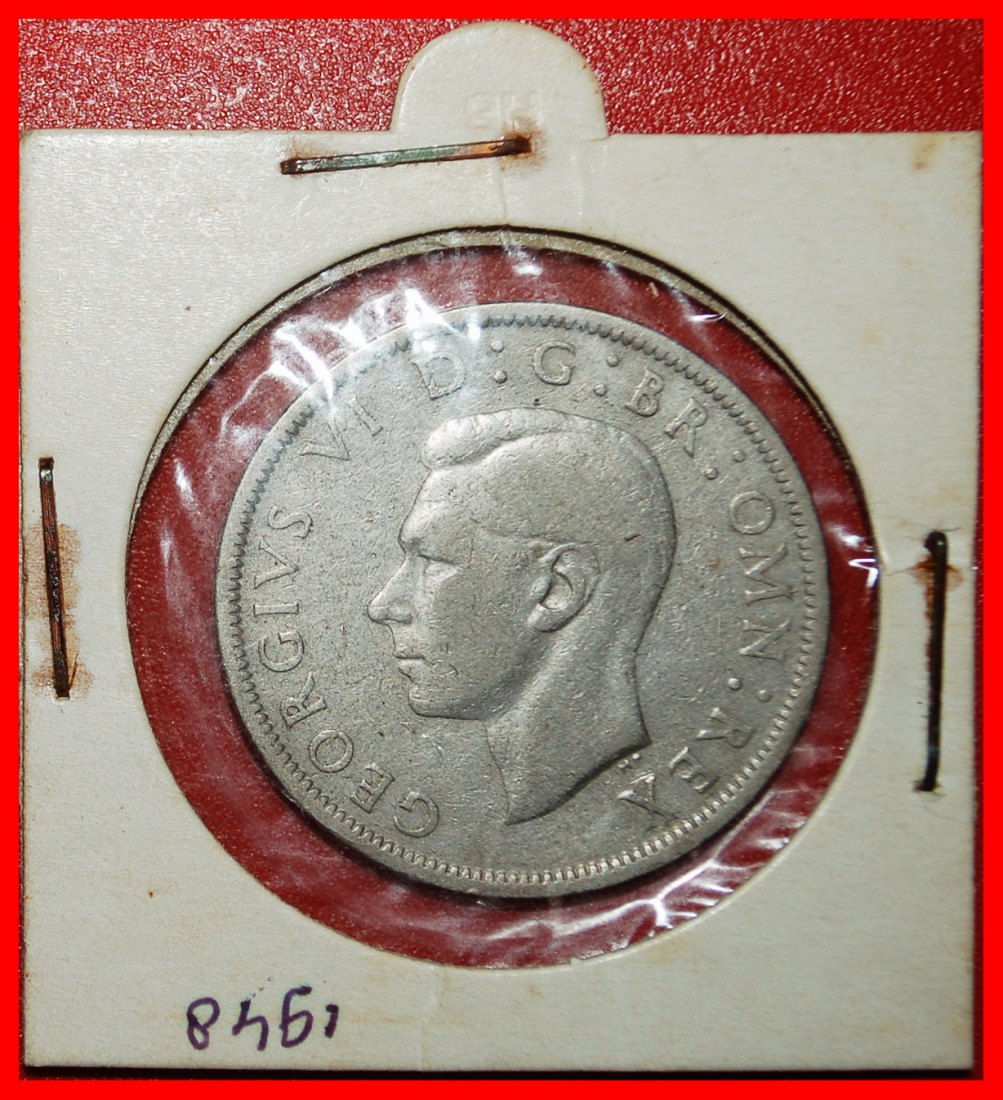  Ⰿ WITH INDIA (1947-1948): GREAT BRITAIN★HALF CROWN 1948! GEORGE VI 1937-1952★LOW START ★ NO RESERVE!   