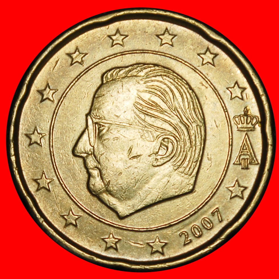 Ⰿ ALBERT II (1993-2013): BELGIUM ★20 EURO CENTS 2007 NORDIC GOLD (1999-2025)★LOW START ★ NO RESERVE!
