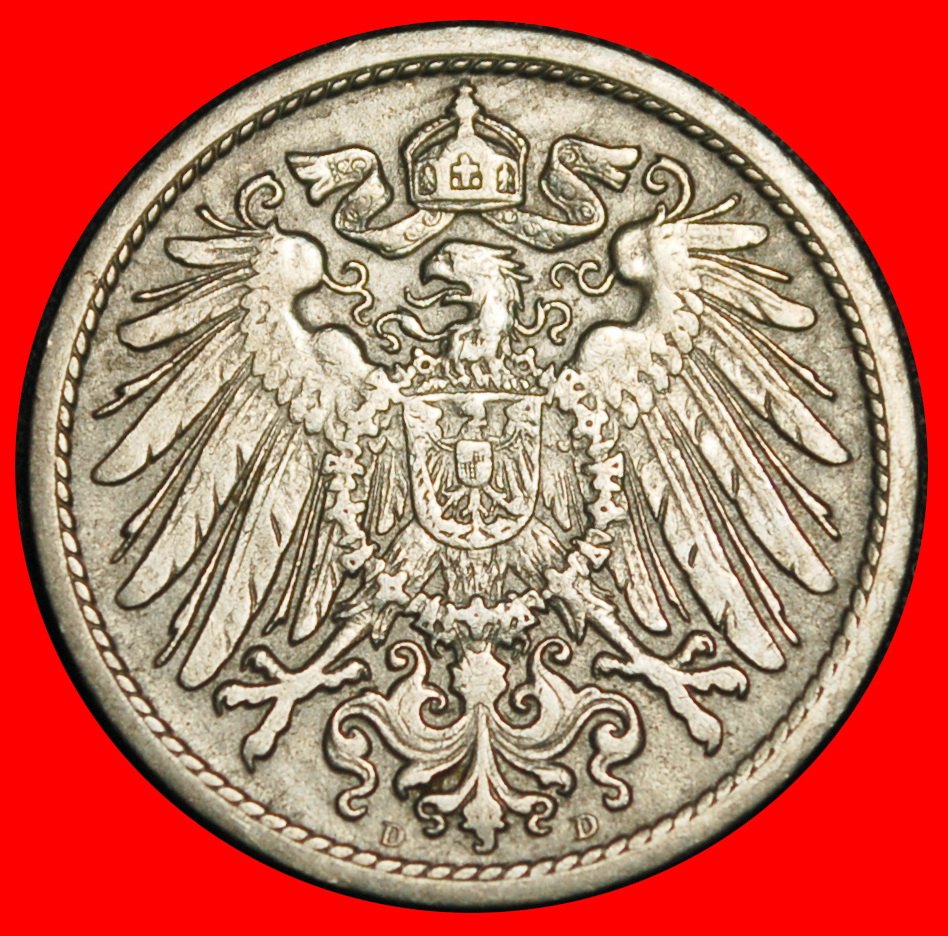  Ⰿ EAGLE (1890-1916): GERMANY★10 PFENNIGS 1899D BAVARIA! WILLIAM II 1888-1918★LOW START ★ NO RESERVE!   