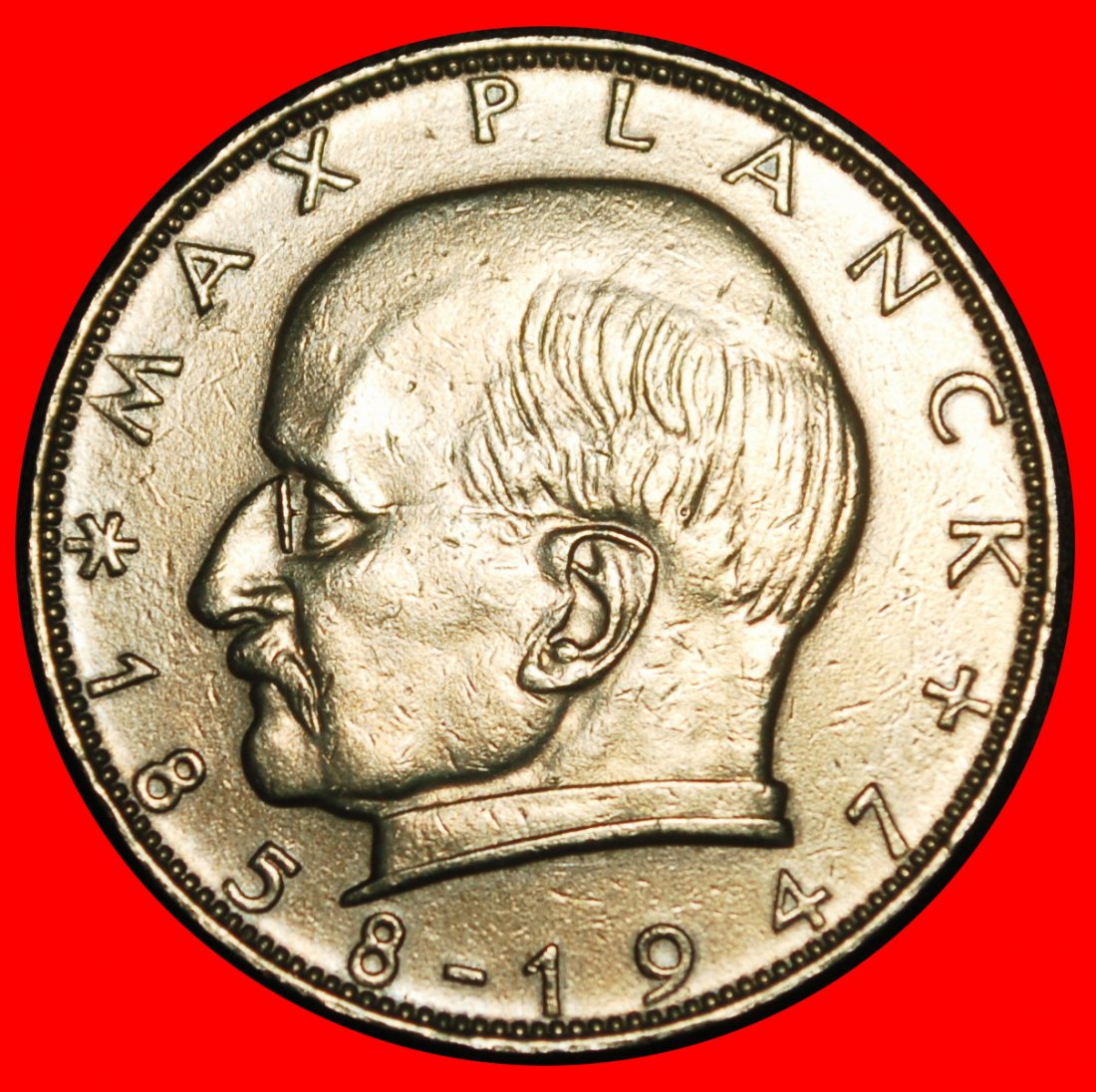  Ⰿ NOBEL PRIZE 1918:GERMANY★2 MARKS 1961G★PLANCK 1858-1947★BADEN-WUERTTEMBERG★LOW START ★ NO RESERVE!   