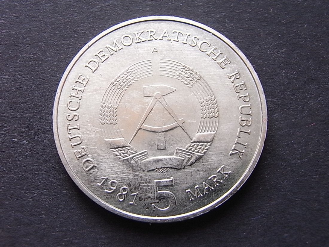  DDR 5 Mark 1981 Brandenburger Tor vzgl   