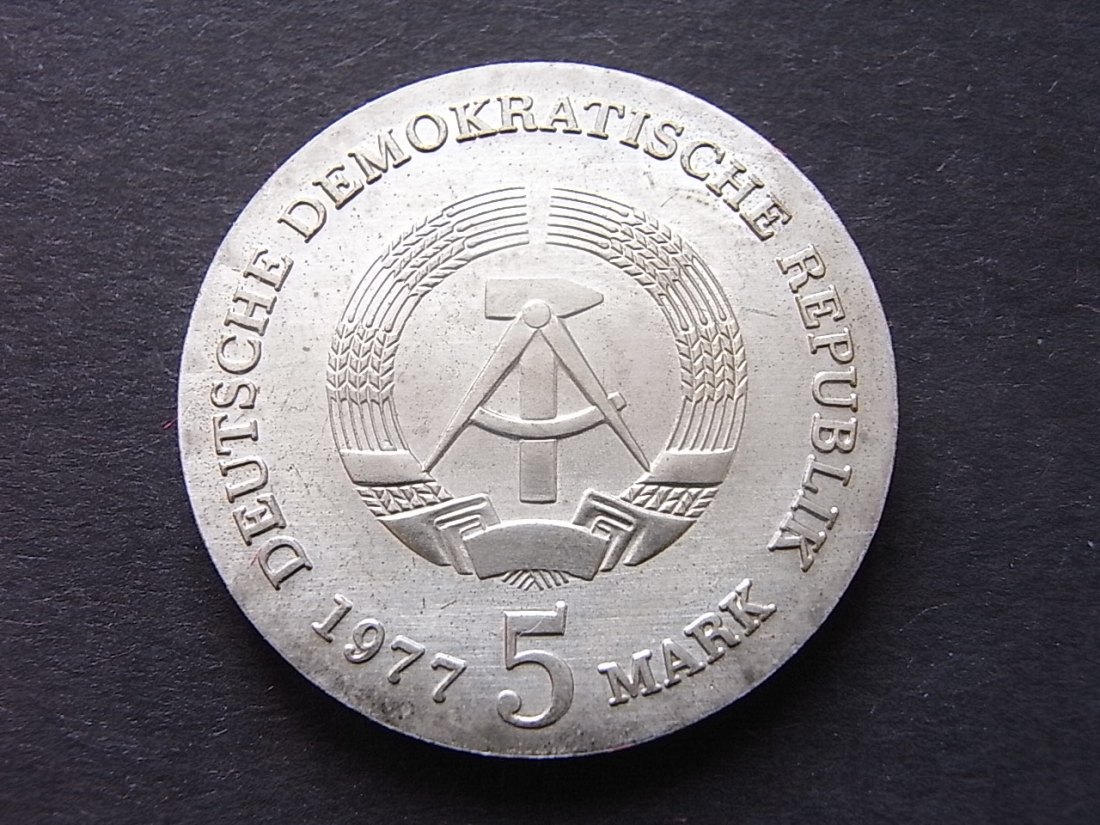  DDR 5 Mark Ludwig Jahn 1977 unc   