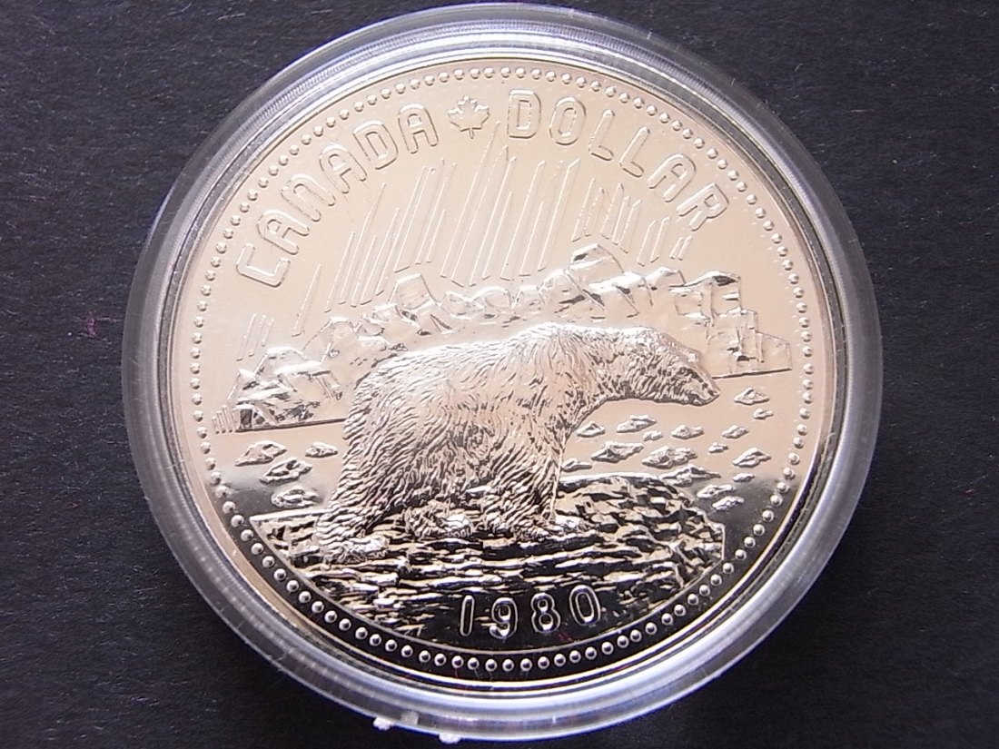  Canada 1 Dollar Bär 1980 stgl   