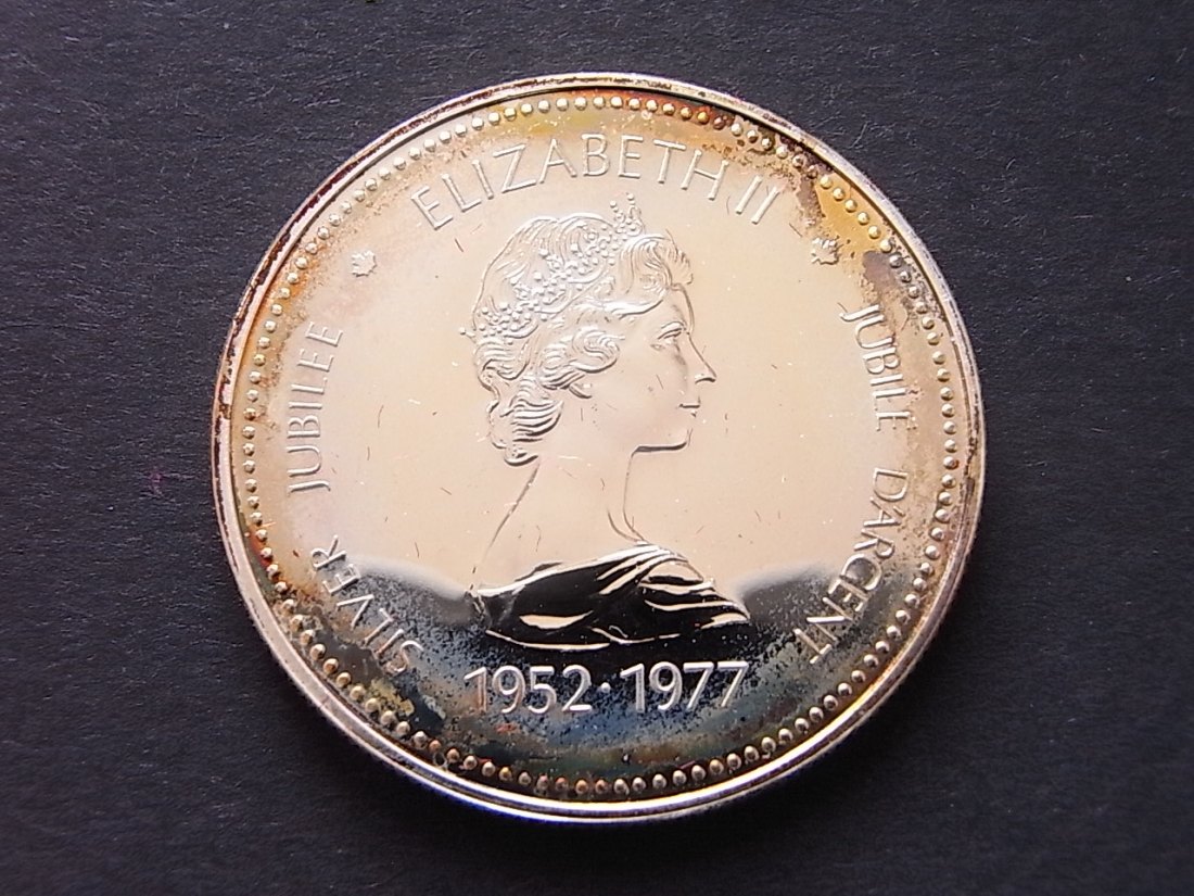  Canada 1 Dollar Silber Jubileum 1977 stgl   
