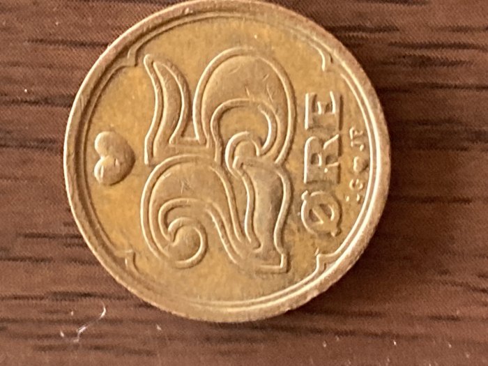 Münze Münzen Umlaufmünze Dänemark 25 Öre 1994