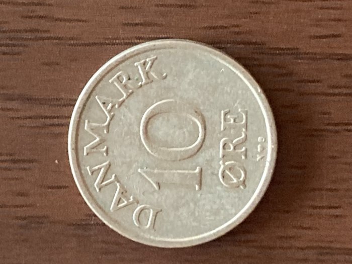  Münze Münzen Umlaufmünze Dänemark 10 Öre 1954   