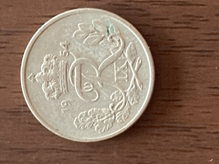  Münze Münzen Umlaufmünze Dänemark 10 Öre 1954   