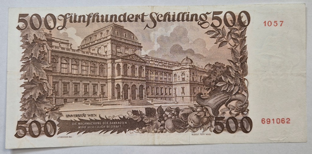  500 Shillings 1953   
