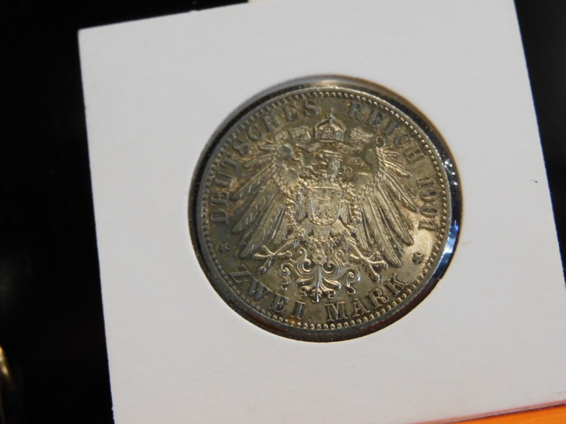 GERMANY 2 MARK 1901 PRUSSIA.GRADE-PLEASE SEE PHOTOS.   