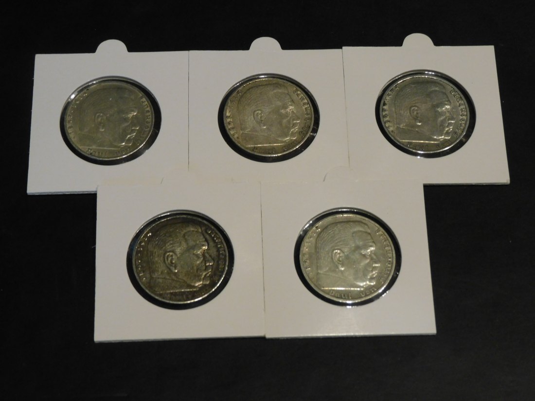  GERMANY 5X 5 MARK 1935-36 THIRD EMPIRE.GRADE-PLEASE SEE PHOTOS.   