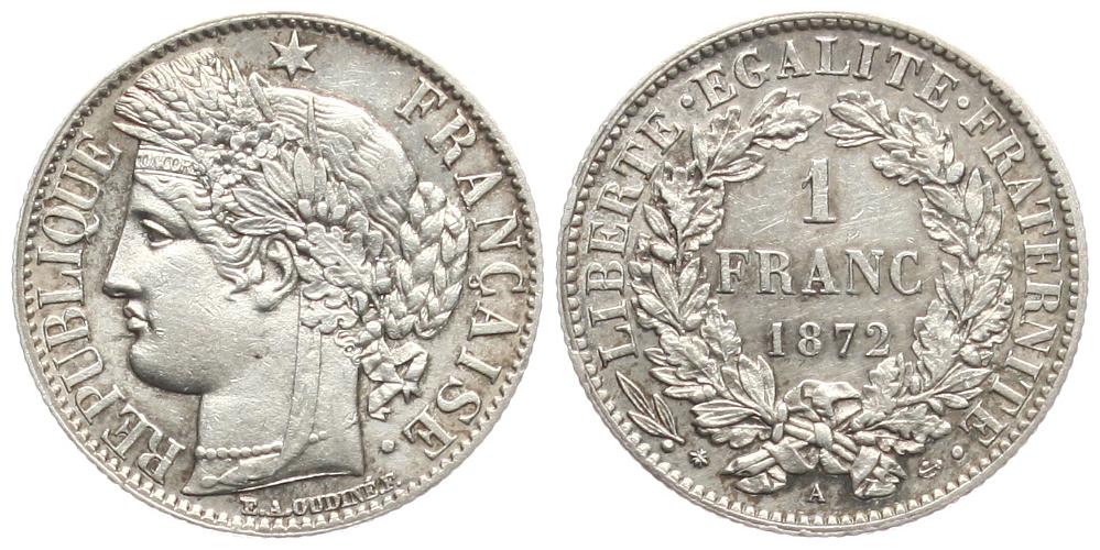  Frankreich: 1 Franc 1895 A, Paris, 3. Republik   