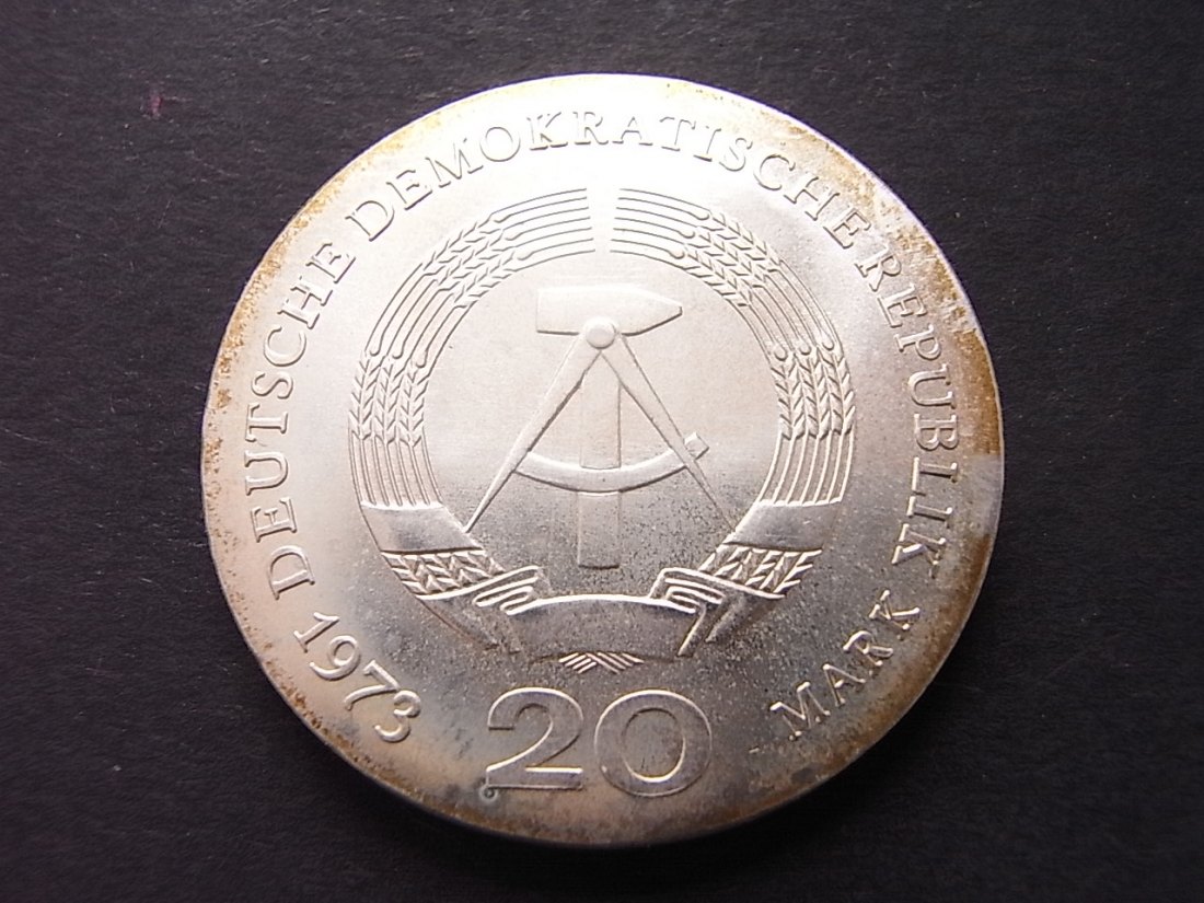  DDR 20 Mark August Bebel 1973 unc   