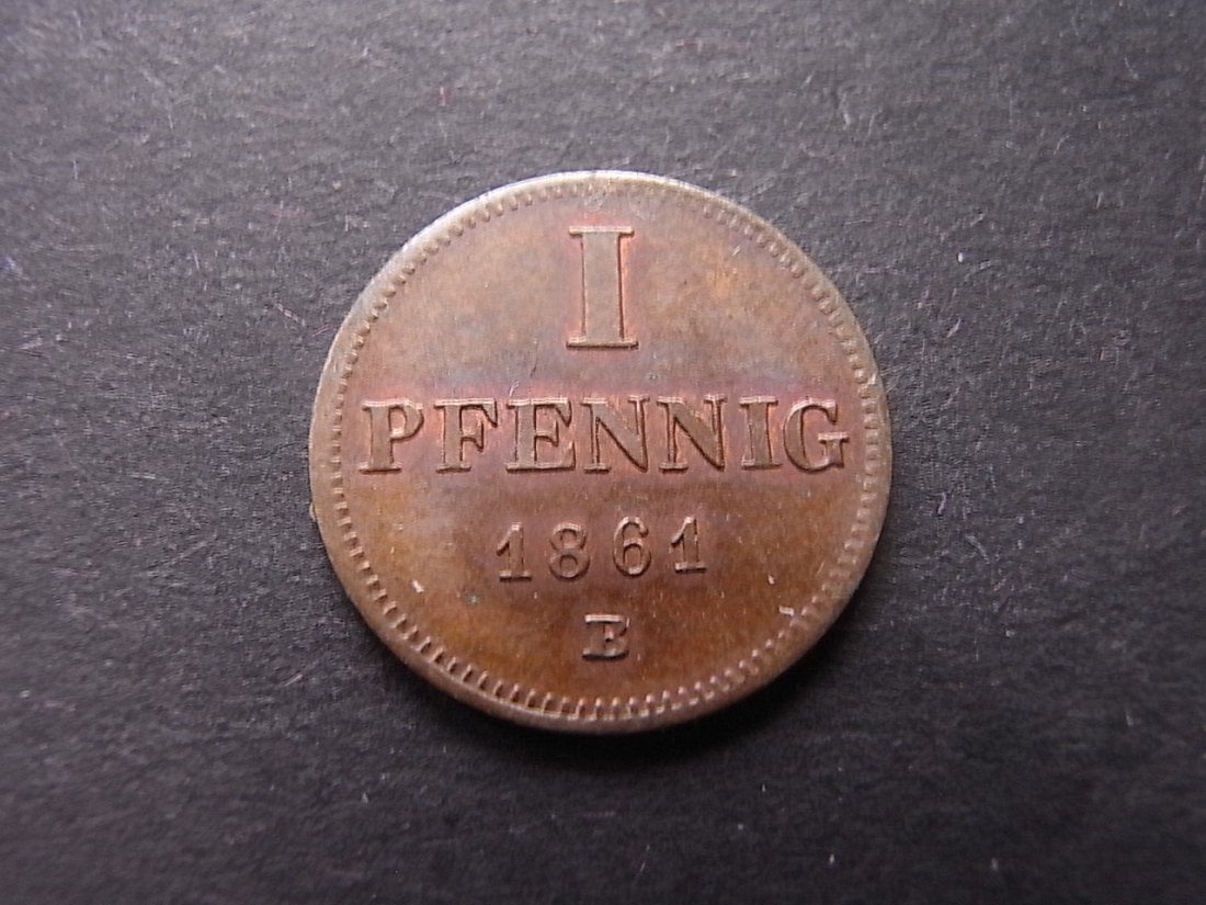  Sachsen Altenburg 1 Pfennig 1861 unc   