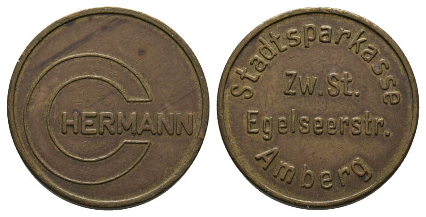  Bayern, Amberg, Hermann / Stadtsparkasse Zw.St. Egelseerstr., Marke; Menzel -   