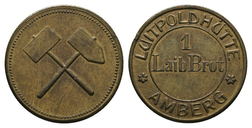  Bayern, Amberg, Luitpoldhütte, 1 Laib Brot; Menzel 517.1   