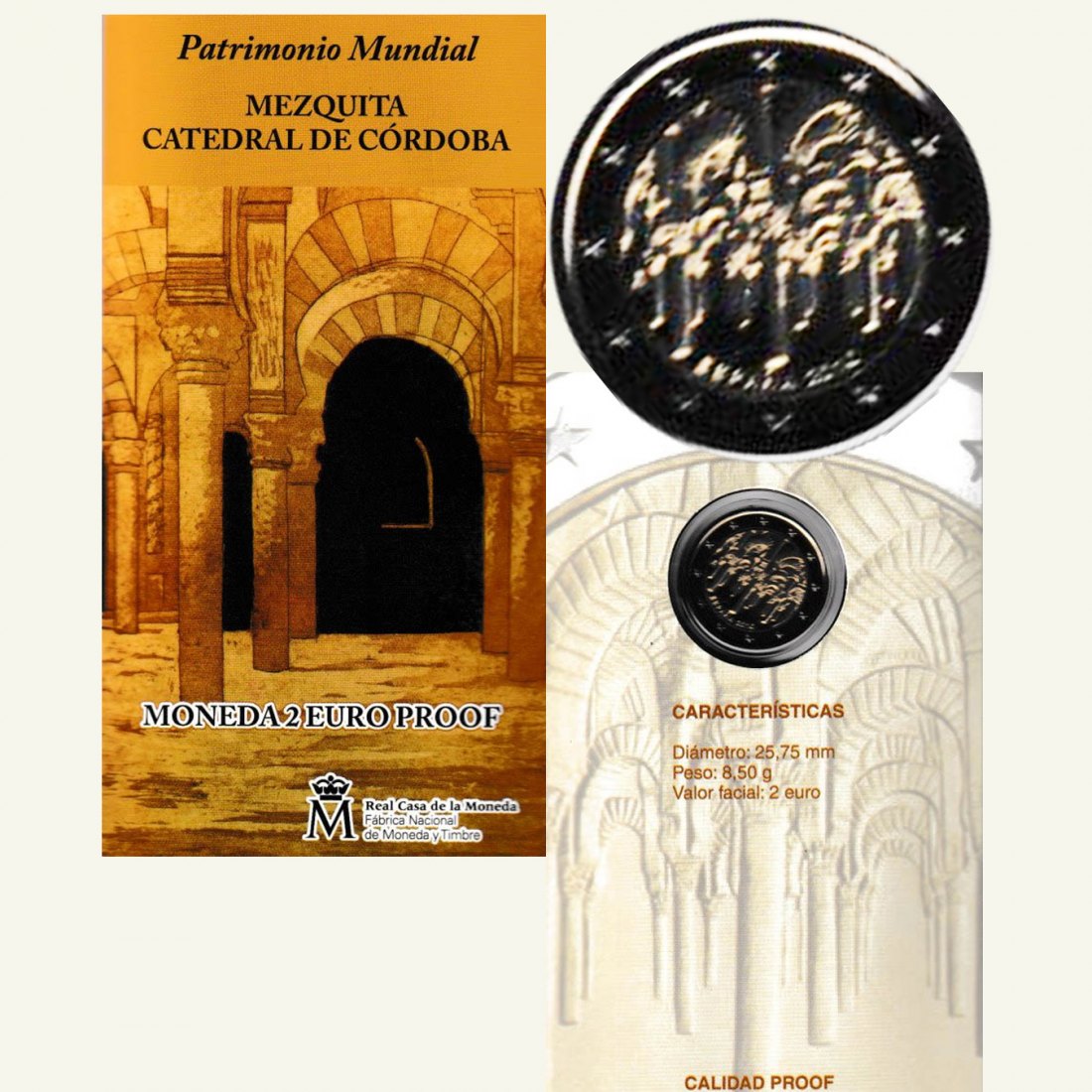  Offiz. 2€-Sondermünze Spanien *Große Moschee von Cordoba* 2010 *PP* nur 10.000St!   