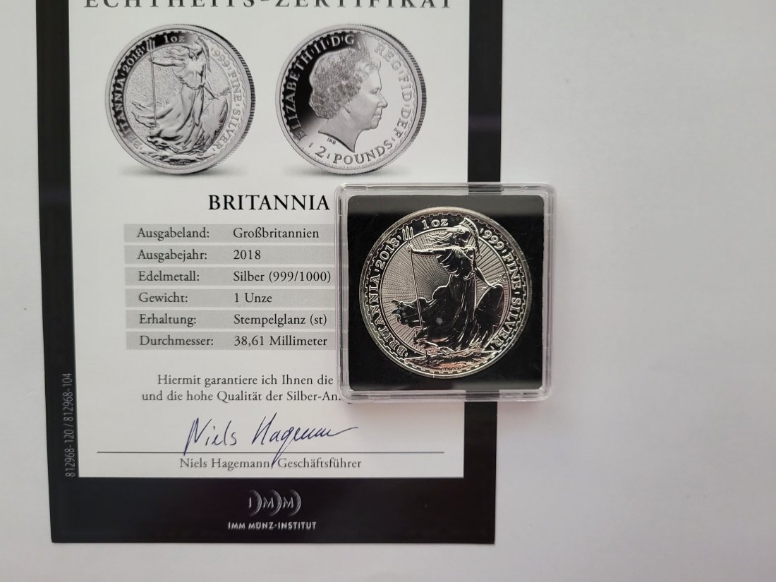  2 Pounds 2018 Britannia 1 Oz Die 12 berühmtesten Silberm der Großbritannien Spittalgold9800 (5455   